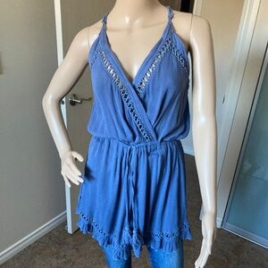 Blue beach cover up sundress